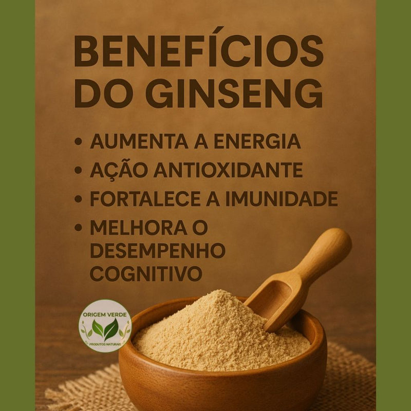 Ginseng Em Pó 100% Puro Natural - Produto Original -  Origem Verde