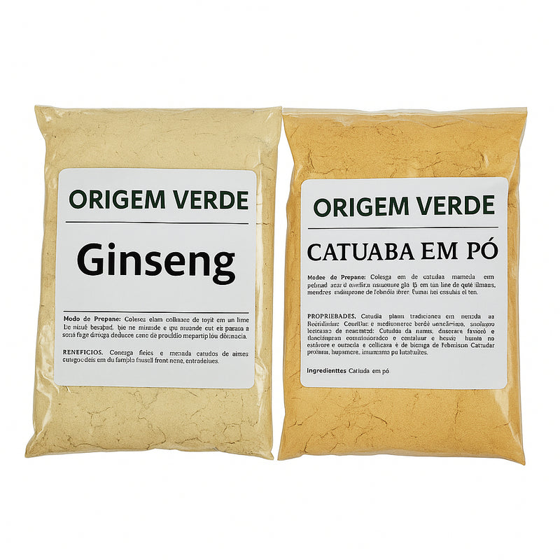 Catuaba Em Pó + Ginseng - Qualidade Premium