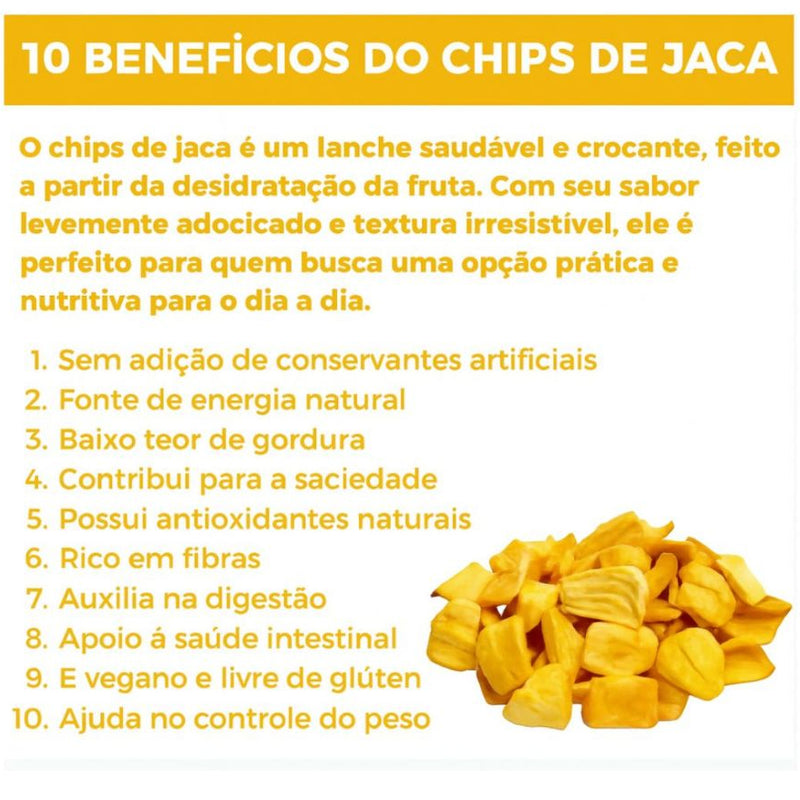 Jaca Chips Liofilizados Snack - Crocante 100% Natural Premium