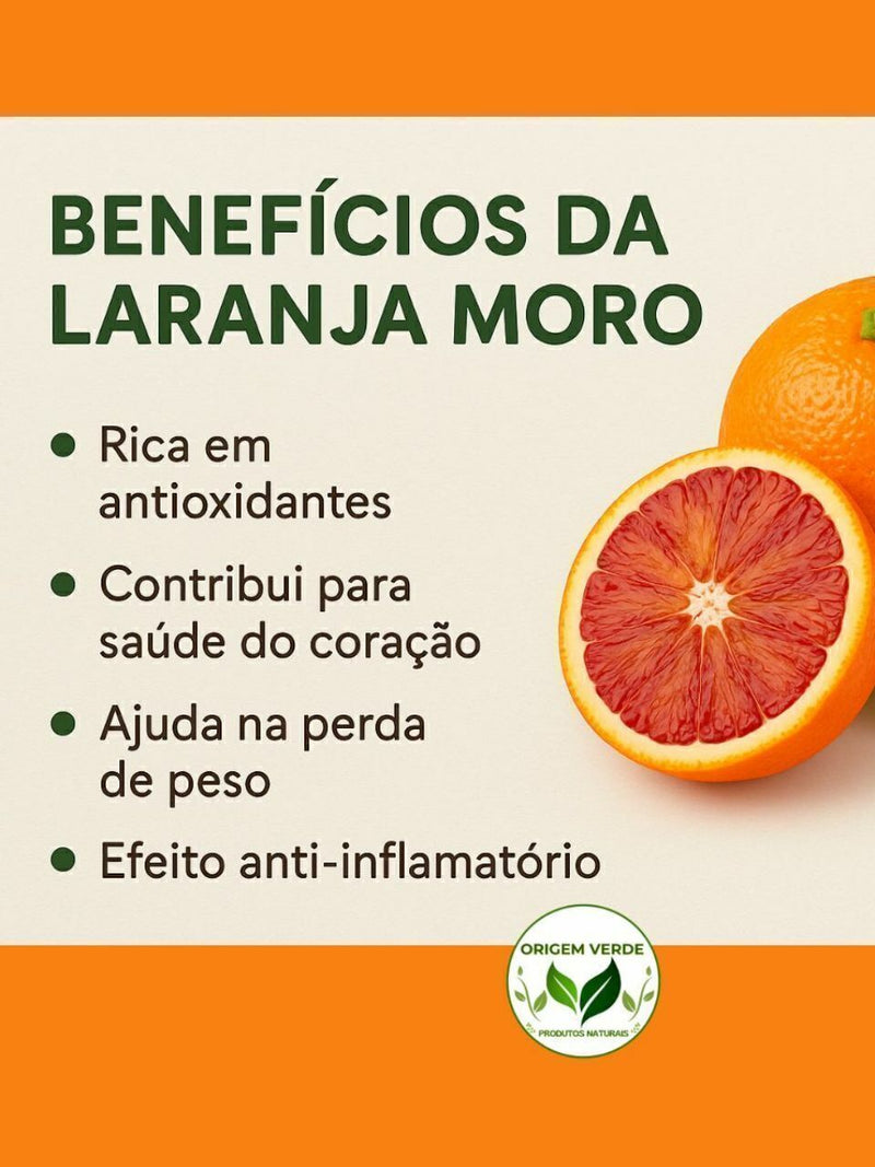 Laranja Moro em Pó 100% Pura - Qualidade Premium - Origem Verde