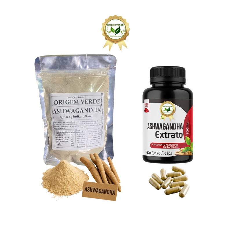 Ashwagandha Em Pó (Ginseng Indiano) 100% Raiz Importado - Origem Verde