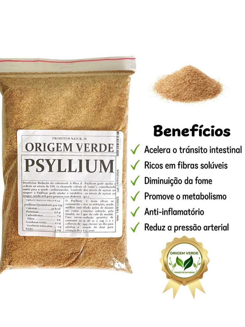 Kit Moringa em pó + Psyllium Fibra Pura em pó 100% natural - Origem Verde