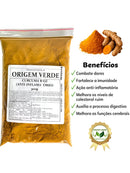 Cúrcuma em Pó (anti- inflamatório) 100% Natural Puro Sem Misturas - Origem Verde