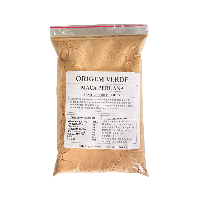 Maca Peruana Vermelha Pó 100% Original - Origem Verde
