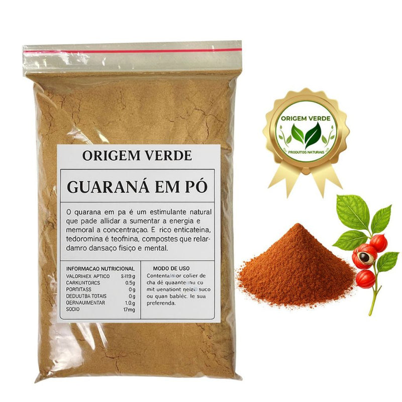 Guaraná Em Pó 100% Puro -  Energético Natural - Origem Verde