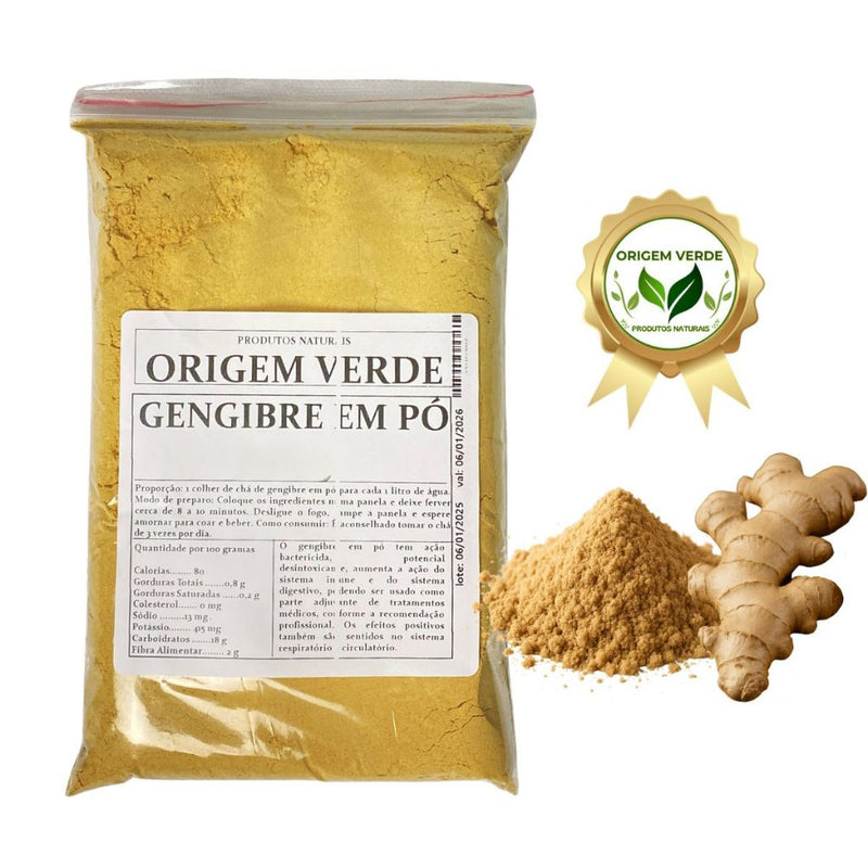 Gengibre Em Pó Puro Alta Qualidade - Importado - Origem Verde